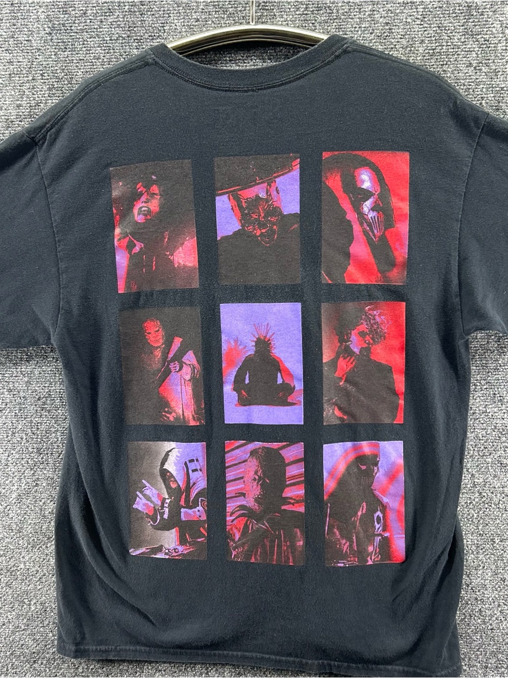 Slipknot T-Shirt Band Tee Large Black 2-Sided Metal Rock Band Pentagram Grid ‘20